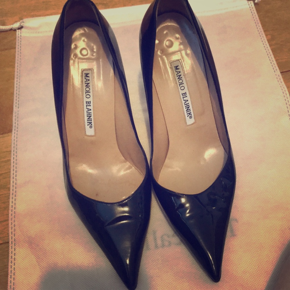 Manila Blahnik patent leather heels